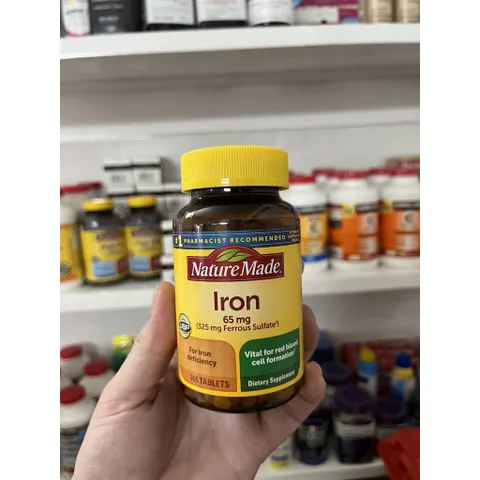 Viên uống Nature Made Iron sắt 365 viên của Mỹ (Cam kết hàng chính hãng USA)
