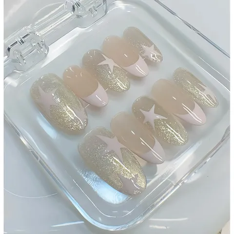 38. Nailbox mắt mèo ánh sao ngôi sao hồng baby
