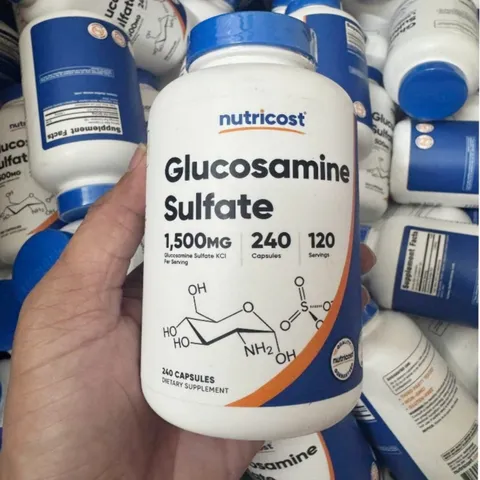 Viên uống Nutricost Glucosamine Sulfate 1500 mg |240 viên| Hỗ trợ cấu trúc & chức năng của khớp [S/P Chuẩn Mỹ]