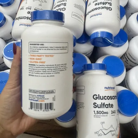 Viên uống Nutricost Glucosamine Sulfate 1500 mg |240 viên| Hỗ trợ cấu trúc & chức năng của khớp [S/P Chuẩn Mỹ]