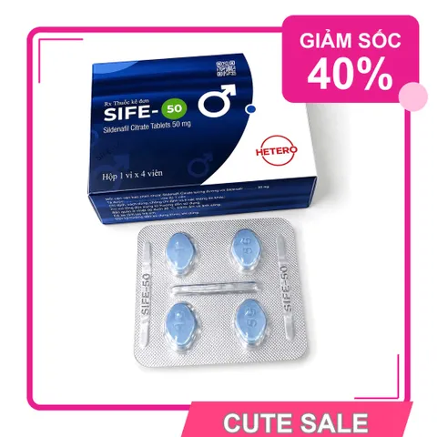 Sản Phẩm Chính Hãng Loại 1 - Viên Hỗ Trợ Cho Nam Giới Sife - 50 - Hộp 4 Viên