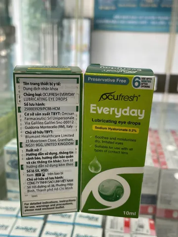 Ocufresh Everyday 0,2% 10ml – Nhỏ Mắt Dưỡng Ẩm, Hỗ Trợ Bảo Vệ Mắt Mỗi Ngày