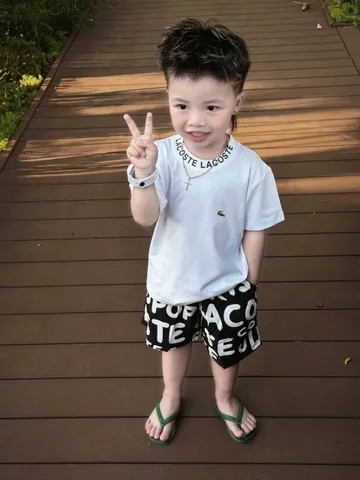 Set bộ cá sấu mùa hè bảnh bao boy phố cho bé trai mặc đi chơi đi học