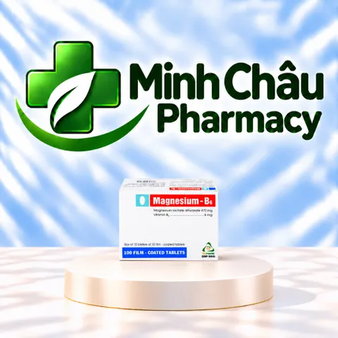 Magnesium - B6 —Bổ sung Magie và Vitamin B6, hỗ trợ giảm căng thẳng thần kinh Hộp 100 viên