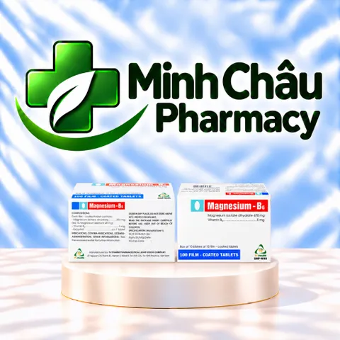 Magnesium - B6 —Bổ sung Magie và Vitamin B6, hỗ trợ giảm căng thẳng thần kinh Hộp 100 viên