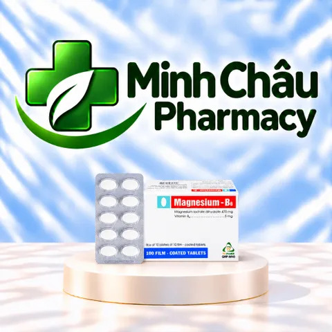 Magnesium - B6 —Bổ sung Magie và Vitamin B6, hỗ trợ giảm căng thẳng thần kinh Hộp 100 viên