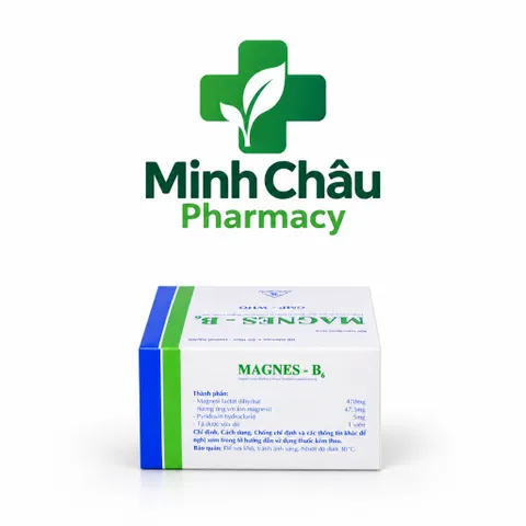 Magnes - B6 —Bổ sung Magie và Vitamin B6 , hỗ trợ giảm căng thẳng thần kinh- hộp 100 viên