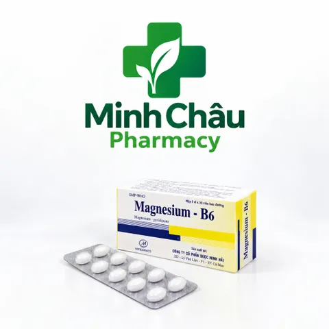 Viên uống magnesium B6 giúp bổ sung Magie và vitamin b6,hỗ trợ ổn định thần ư, giảm căng thẳng,đau cơ, chuột rút