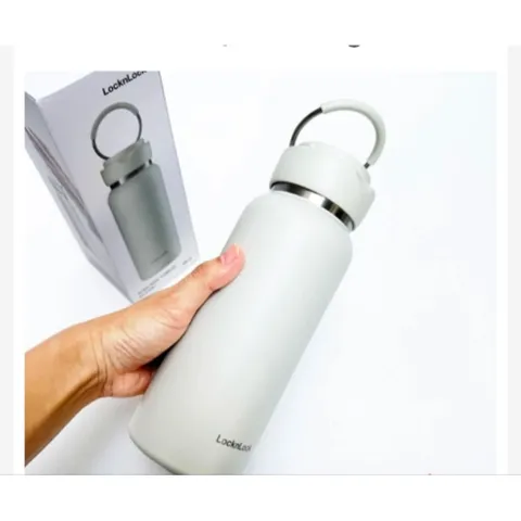 Bình giữ nhiệt LocknLock Sling Ring 650ml màu ivy - Giữ nhiệt 18 giờ, quai xách tiện lợi, miệng rộng dễ dùng