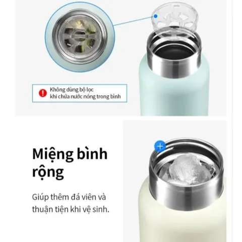 Bình giữ nhiệt LocknLock Sling Ring 650ml màu ivy - Giữ nhiệt 18 giờ, quai xách tiện lợi, miệng rộng dễ dùng