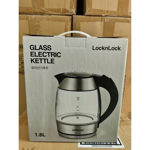 Ấm Đun Siêu Tốc Thủy Tinh 1,8L LocknLock EJK418SLV 1850W Có Đèn Led Khi Đun - Bảo Hành 12 Tháng