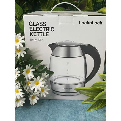 Ấm Đun Siêu Tốc Thủy Tinh 1,8L LocknLock EJK418SLV 1850W Có Đèn Led Khi Đun - Bảo Hành 12 Tháng