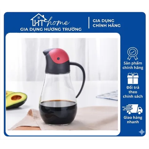 Bình Thủy Tinh Rót Dầu LocknLock CKO201 nắp đỏ
