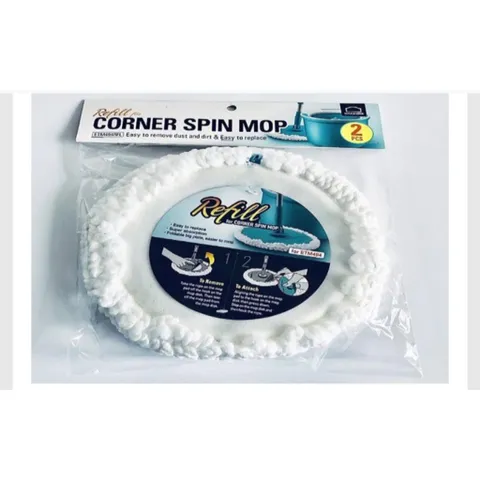 Bộ 2 Bông Lau Thay Thế Của Bộ Lau Nhà Corner Spin Mop ETM494 - Hàng Chính Hãng
