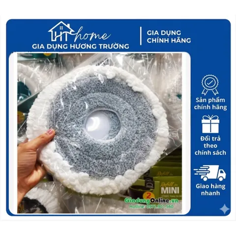 Bộ 2 Bông Lau Thay Thế Của Bộ Lau Nhà Corner Spin Mop ETM494 - Hàng Chính Hãng