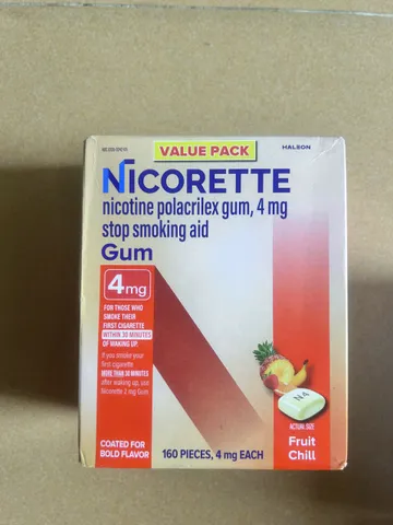 KẸO CAO SU NICORETTE GUM 4MG (HỘP 160 VIÊN) – CHUẨN NỘI ĐỊA MỸ