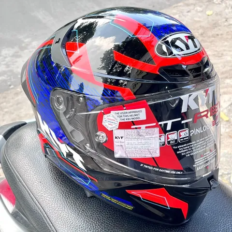 Nón Bảo Hiểm Fullface KYT TT-Revo Tem Speeding Red Chính Hãng – Form Nhỏ Ôm Đầu, Thiết Kế Thể Thao