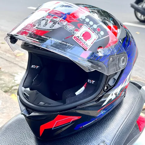 Nón Bảo Hiểm Fullface KYT TT-Revo Tem Speeding Red Chính Hãng – Form Nhỏ Ôm Đầu, Thiết Kế Thể Thao