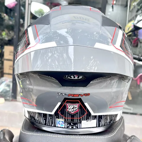 Nón Bảo Hiểm Fullface KYT TT-Revo Tem Speeding Grey Chính Hãng – Form Nhỏ Ôm Đầu, Thiết Kế Thể Thao