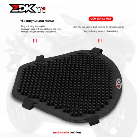 Đệm lót yên Cao Su gắn xe máy bao êm,thoáng mát-Nệm Yên Xe Cao Su ZDK Y1-Đệm Silicon Lót Yên Xe Máy
