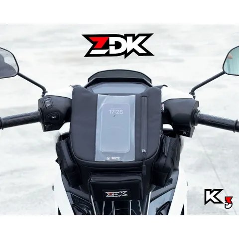 Túi treo đầu xe ZDK K3 phiên bản túi grab cao cấp, túi treo ghi đông xe máy chứa đồ dùng, cảm ứng điện thoại tốt