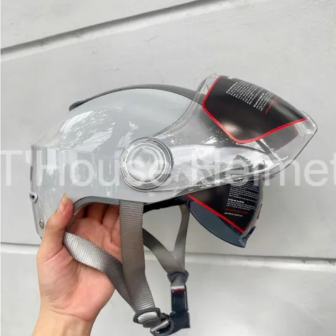 Mũ Bảo Hiểm-Nón Bảo Hiểm Nửa Đầu POC Falcon BEE Mới Nhất 2024 Màu Xám Xĩ Măng Bóng Unisex Hiện Đại