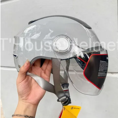 Mũ Bảo Hiểm-Nón Bảo Hiểm Nửa Đầu POC Falcon BEE Mới Nhất 2024 Màu Xám Xĩ Măng Bóng Unisex Hiện Đại