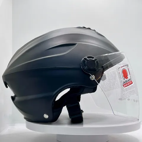 Nón KLT 1/2 117 Barbarian Chính Hãng Màu Đen Nhám ( Tặng Trùm Đầu Ninja+Móc Khóa + Tem )