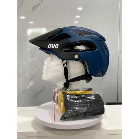 Mũ Thể Thao POC 07-Mũ Bảo Hiểm POC 07 Màu Xanh Navy Chính Hãng- Có Lót Thay Thế Full Box ( Khóa Cài)