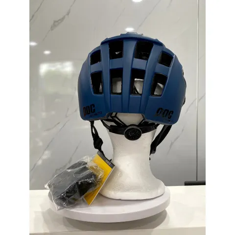Mũ Thể Thao POC 07-Mũ Bảo Hiểm POC 07 Màu Xanh Navy Chính Hãng- Có Lót Thay Thế Full Box ( Khóa Cài)