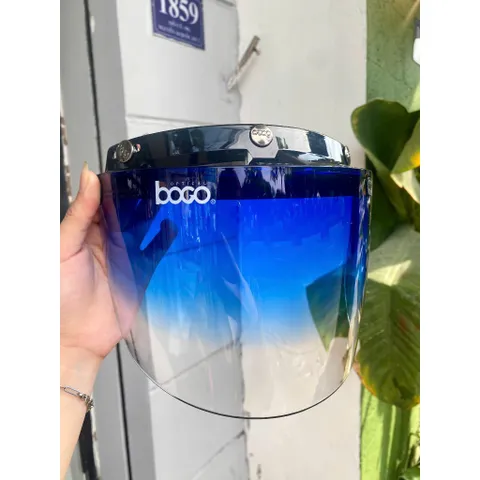 Kính BOGO Malaysia gắn nón bảo hiểm nửa đầu và 3/4 chống nắng, che bụi cao cấp