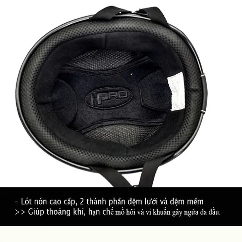 (FORM NHỎ) Nón bảo hiểm nửa đầu có kính HPRO HP02K nhiều màu form nhỏ vòng đầu dưới 56cm