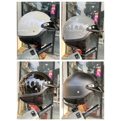 Nón bảo hiểm nửa đầu Royal M779 phong cách Retro có đệm tai che nắng (Nón form lớn)