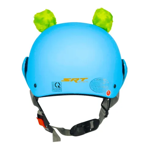 Mũ bảo hiểm trẻ em VARO- Heo có tai, kính che 1/2 mặt cute (từ 3 tuổi -6 tuổi)