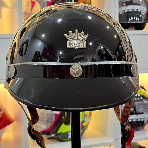 Mũ Bảo Hiểm Royal M379A Màu Đen Bóng Nửa Đầu Cao Cấp Chính Hãng – Nhẹ Mát, Êm Ái, Giá Tốt
