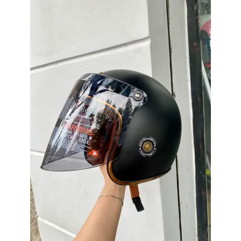 Combo Nón bảo hiểm 3/4 Royal M20C màu đen nhám gắn kính rời chống nắng, chống bụi tiện lợi