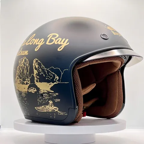 Mũ bảo hiểm Royal M139 kính âm màu đen tem Hạ Long Bay - Bà Nà Hills chính hãng mẫu mới siêu đẹp