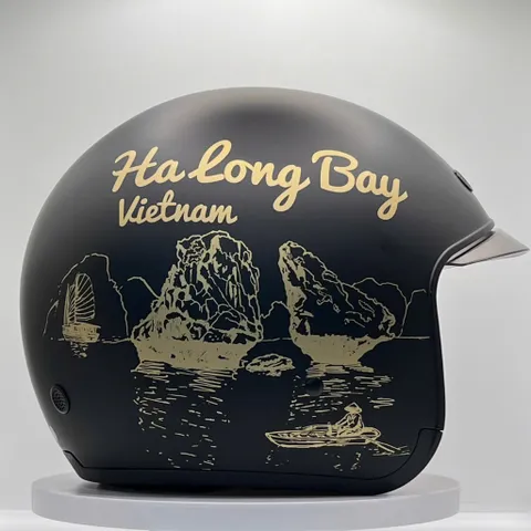 Mũ bảo hiểm Royal M139 kính âm màu đen tem Hạ Long Bay - Bà Nà Hills chính hãng mẫu mới siêu đẹp
