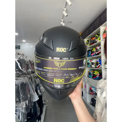 Mũ Bảo Hiểm-Nón Bảo Hiểm Fullface ROC 05 Đen Nhám Hàng Chính Hãng Cực Ngầu