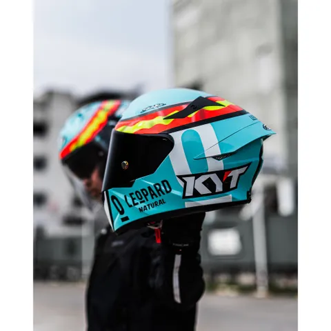 Mũ bảo hiểm fullface KYT TT-Course tem Leopard Spain Flag ( tặng găng tay Probiker cụt - khăn Ninja)