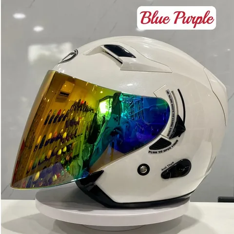 (KHÔNG GỒM NÓN) Kính Revo Blue Purple Siêu Đẹp Gắn Được Cho Nón Bảo Hiểm KYT và KLT