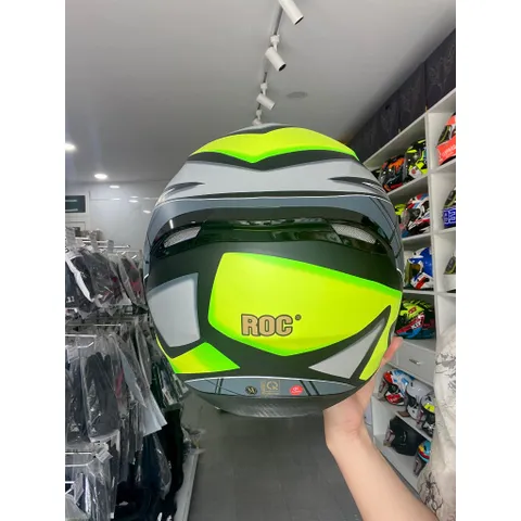 Mũ Bảo Hiểm-Nón Bảo Hiểm Fullface ROC 05 V5 Xanh Lá Hàng Chính Hãng