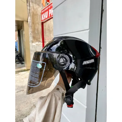 Nón Bảo Hiểm-Mũ Bảo Hiểm Nửa Đầu ANDA HELMET Chính Hãng Kính Dài, Nhiều Màu[Tặng tem ]