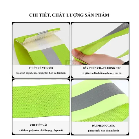Bó ống quần phản quang, xà cạp bó ống quần, dùng đi phượt, dã ngoại