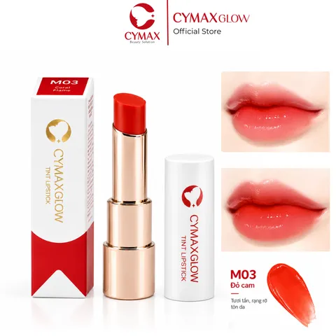 Son TINT Dưỡng CYMAX Glow Tint Lipstick Hàn Quốc - Dưỡng Ẩm, Lên Màu Tự Nhiên, Bóng Mọng