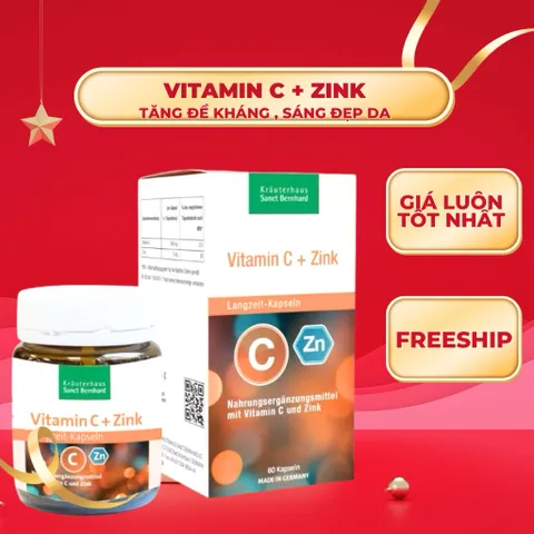 Viên uống tăng cường miễn dịch VITAMIN C - ZINK hộp 60 viên