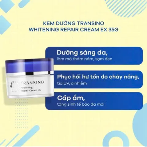 Kem Dưỡng Hỗ Trợ Giảm Nám Tráng Da Transino Whitening Repair Cream EX 35g