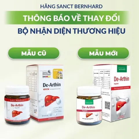Viên uống Sanct Bernhard De-Arthin giải độc mát gan Hộp 30 viên