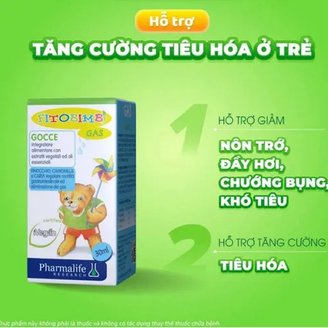 FITOBIMBI GAS 30 ml Hỗ trợ giảm nôn trớ, đầy hơi ở trẻ