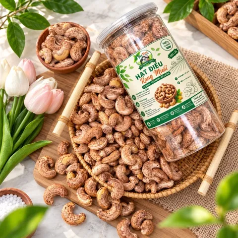 500g ĐIỀU RANG MUỐI LOẠI 1 HẠT TO NHÀ MT METOMSTORE